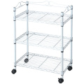 Multi-purpose storage shelves/Steel racking/Small wire shelf with wheels